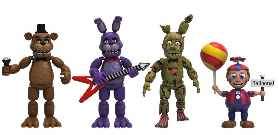 Funko Five Nights at Freddy's 4 Figure Pack, 2" Multicolor, Model 8864, Plastic, One Size