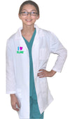 My Little Doc Personalized Kids Lab Coat with Slime Design Costume Size 12/14 White