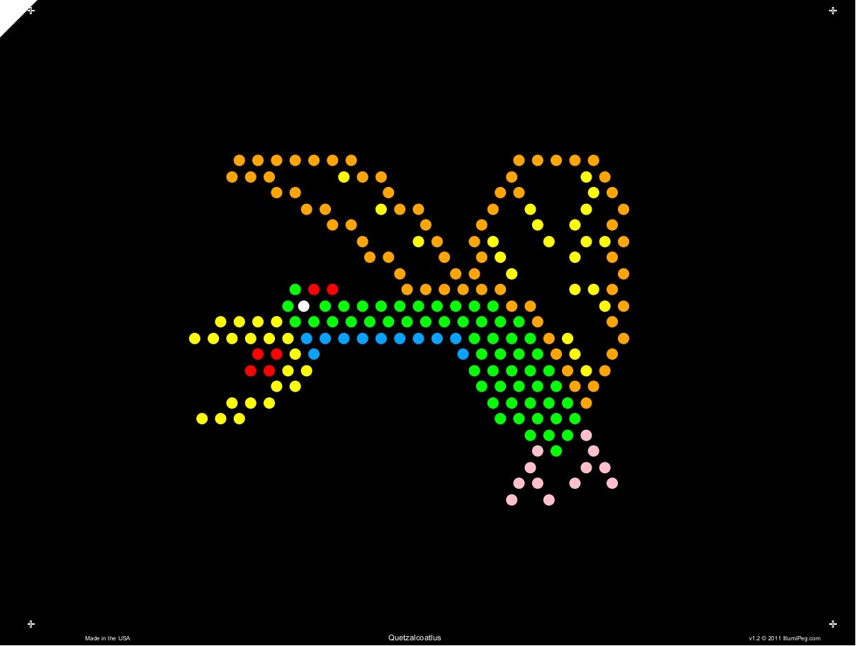 Illumipeg Dinosaur Refill Templates For Pre-1994 Original Lite Brite (10 Sheets, 9X12)