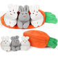Shyhand Easter Bunny Plush Three Bunnies In Carrot Pouch Hidden Bunny Plush Bunny Stuffed Animal Bunny Doll Zip Up Carrot Bunny