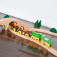 Orbrium Wooden Train Cars & Engines Collection - 18 Pcs Multicolor Safari Zoo Set, Compatible with Thomas & Brio, Model ORB-TS-A203