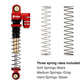 INJORA 43mm Shocks Aluminum Threaded Tele Absorber Damper Upgrades Parts Accessories for Axial SCX24 Gladiator Deadbolt C10 (Red