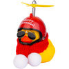 Mumyer Rubber Duck Car Ornaments Yellow Duck Car Dashboard Decorations For Christmas Decor With Mini Helmet Scarf And Sunglasses