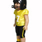 Yellow and Black Football Outfit 6pc for 18-Inch Dolls | enhanced Quality & Trendy Design | Dolls Clothes