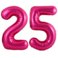 40 Inch Hot Pink 25 Number Balloons Giant Jumbo Huge 25 Or 52 Foil Mylar Helium Number Balloons Dark Pink Birthday Mylar Digital