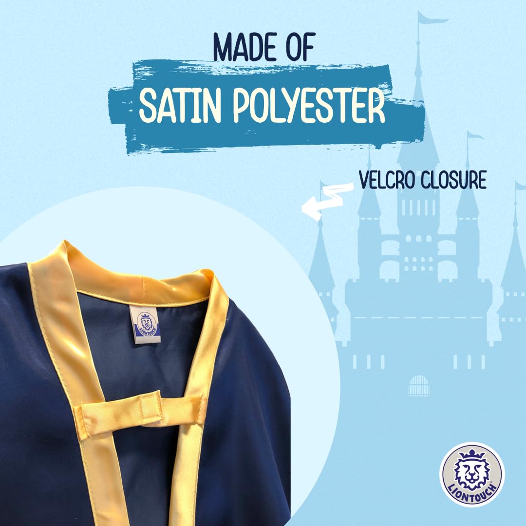 Liontouch - Noble Knight Cape for Boys, Blue & Red | Age 3-8 Years - One Size Fits All | Medieval Pretend Play Toy Cloak for Kid