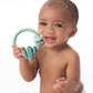 Itzy Ritzy Silicone Teether With Rattle; Rattle Teether Features Rattle Sound, Two Silicone Teething Rings And Raised Texture To