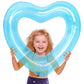 Kid Heart Pool Float for Kids Kid Pool Floats  Water Fun Beach Party Toys for Kids Birthday Scene Layout Props. (18 in  Transparent Blue)