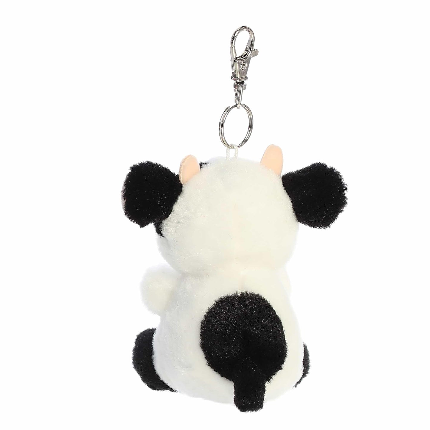 Aurora Adorable Palm Pals Sweetie Cow Clip-On- Fun Collectible Plush For Kids and mature-themed Collectors - Perfect For Backpacks and Birthday Gifts - White 4 Inches