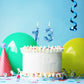 Nuanchu 13th Birthday Candles - Blue 3D Diamond Shape Wax Cake Topper, 4.9 Inch for Boys, Girls, Weddings & Anniversaries
