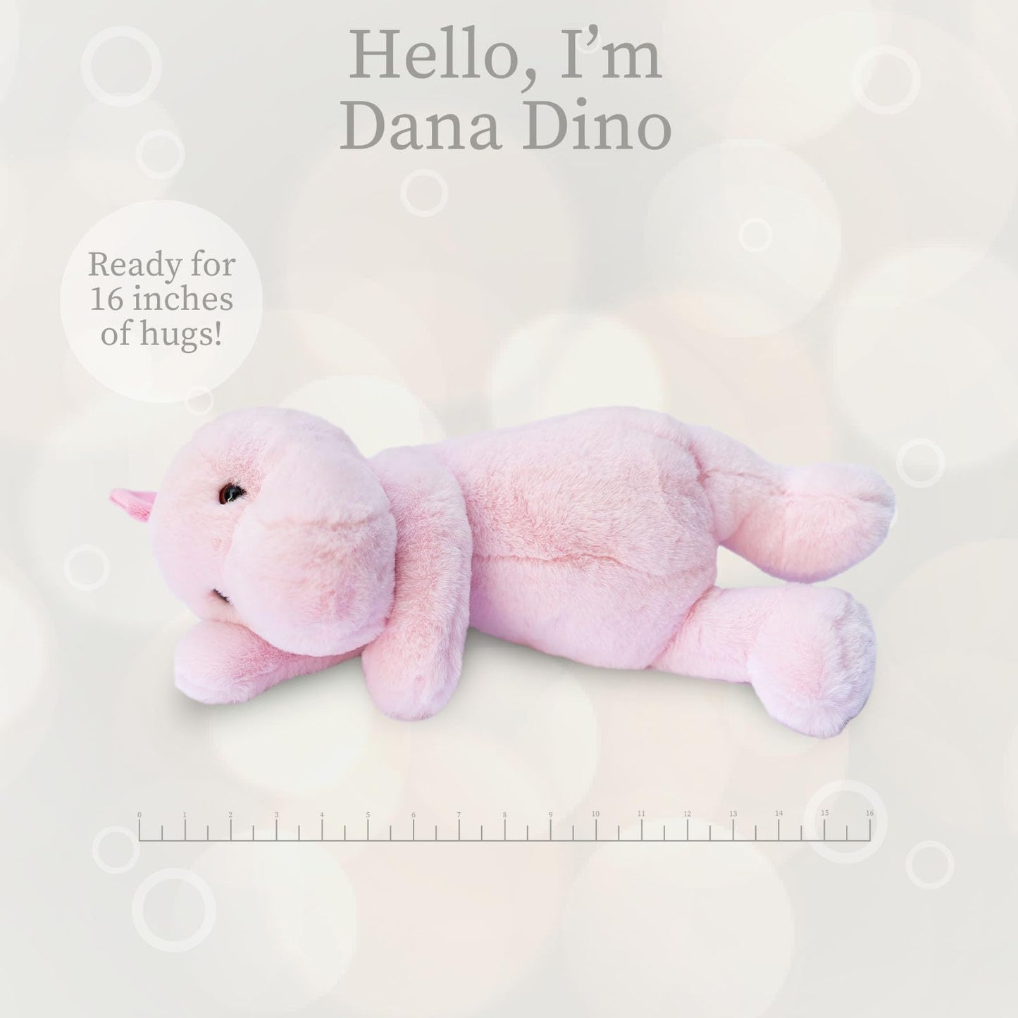 World'S Softest Plush Pink Dino, Lushee, Large, 16'' Stuffed Animal For Baby, Toddler, Kids, Adults - Dino Plush Toy-Adorable To