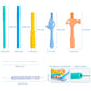 Hollow Teether Tube, Chew Straws For Toddlers 6-12 Months, Bpa Free Silicone Baby Molar Teether Chew Toys, 5 Pack Teething Toys