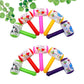 NUOBESTY 10pcs Squeaky Inflatable Cartoon Hammer with Sound Bell Clown Handle Funny Toys for Toddler Kids (Random Color)