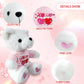 Ziyutam Valentines Day Teddy Bear Stuffed Animals With Heart White Teddy Bear Plush Toys Holiday Valentines Day Gifts For Her
