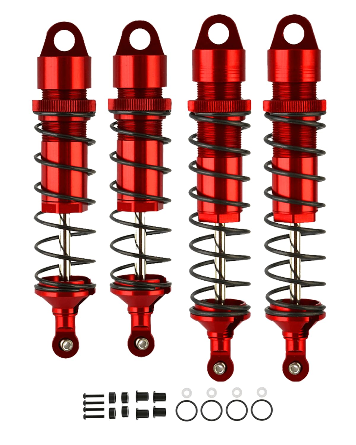 Rcarmumb Front Rear RC Shock Upgrades Part for 1/8 Sledge 4WD #95076-4, 4PCS Full Aluminum Big Bore RC Shocks Hops Up for Sledge