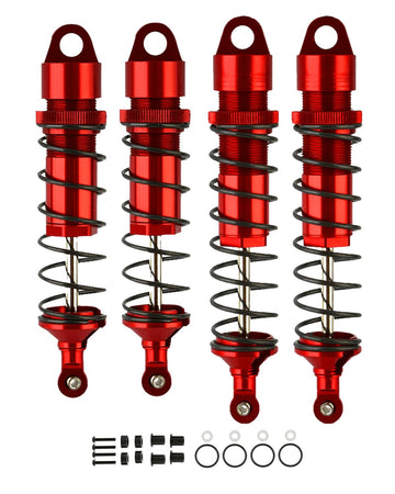 Rcarmumb Front Rear RC Shock Upgrades Part for 1/8 Sledge 4WD #95076-4, 4PCS Full Aluminum Big Bore RC Shocks Hops Up for Sledge