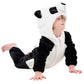 Lonulain Unisex Baby Animal Costume Pajamas, Infant Flannel Hooded Halloween Romper Cosplay Costume/Homewear/Sleepwear (Panda,3-