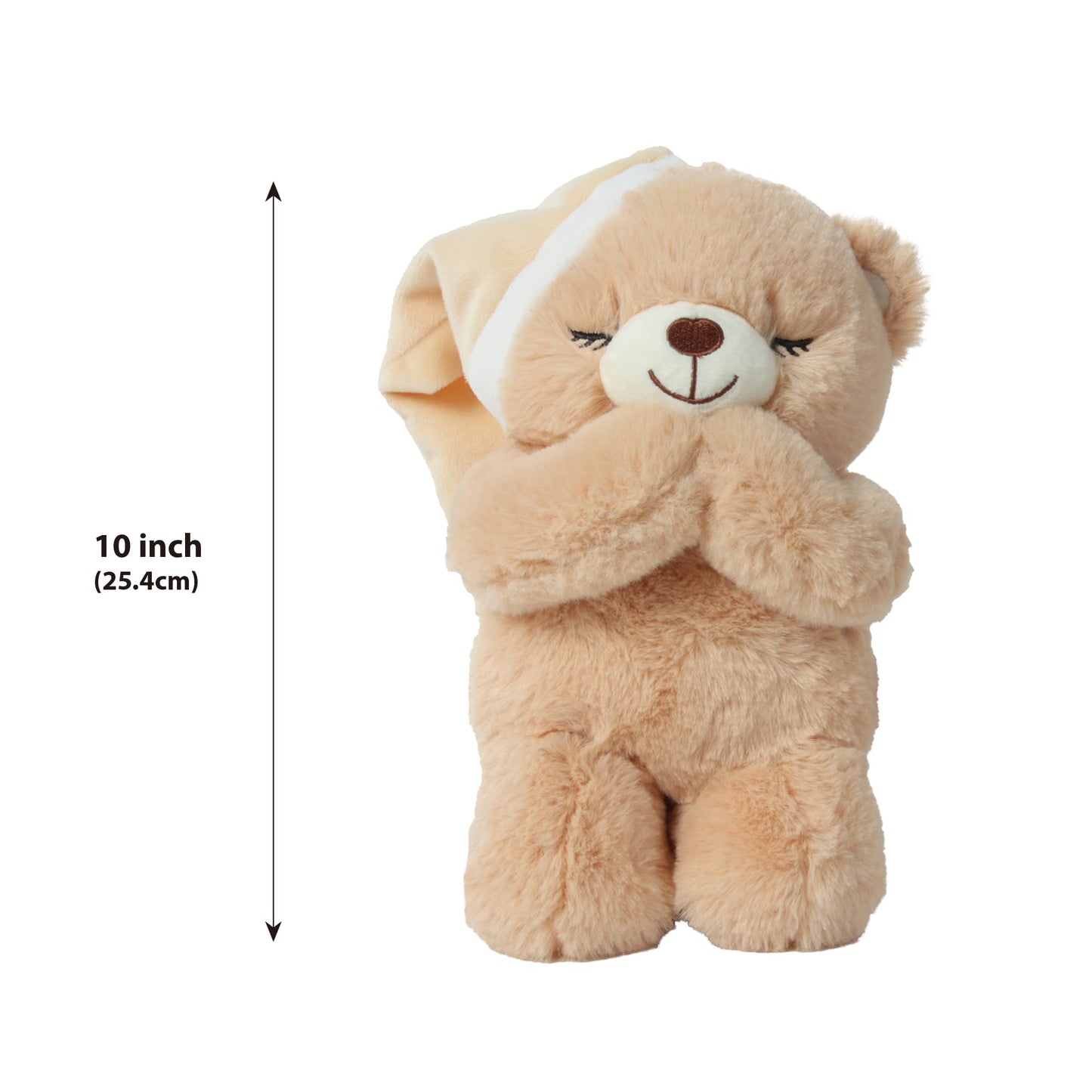 Linzy Plush 10 Now I Lay ME Down to Sleep Prayer Bear Plush Toys  Stuffed Animal  for Baby Boy Or Baby Girl