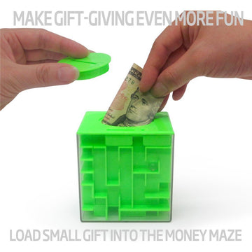 Trekbest Money Maze Puzzle Box - A Fun Unique Way To Give Gifts For Kids And Adults (Green)