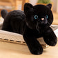 Snowolf Cat Stuffed Animals Weighted Plush Toy, 28'' Realistic Black Cat Plushie Kawaii Toys Soft Cat Kitten Doll Gift For Boys