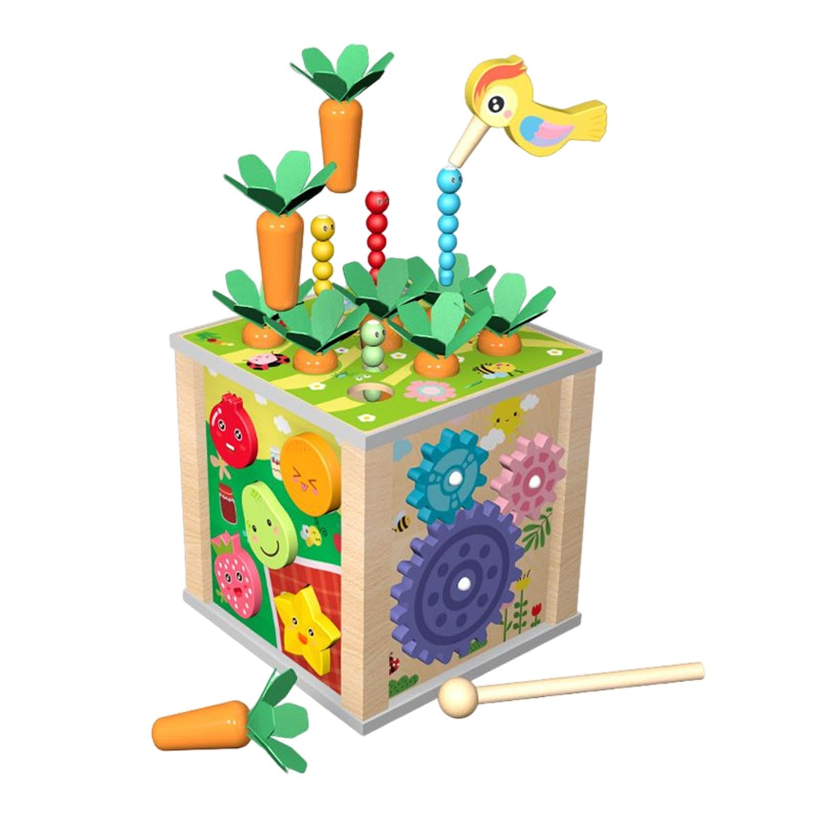 Ilsmysutra 6 In 1 Wooden Montessori Toys Colorful Activities Cute For Gifts Travel