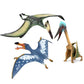 EOIVSH 3-Pack Realistic Flying Dinosaur Figures - Pterosaur, Educational Toy, Plastic, Great for Collection, Gifts & Party Favors