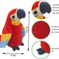 Talking Parrot Plush Toy, Repeat What You Say Funny Kids Stuffed Toys, Birthday Gift Kids Early Learning Animal Toy Electronic T