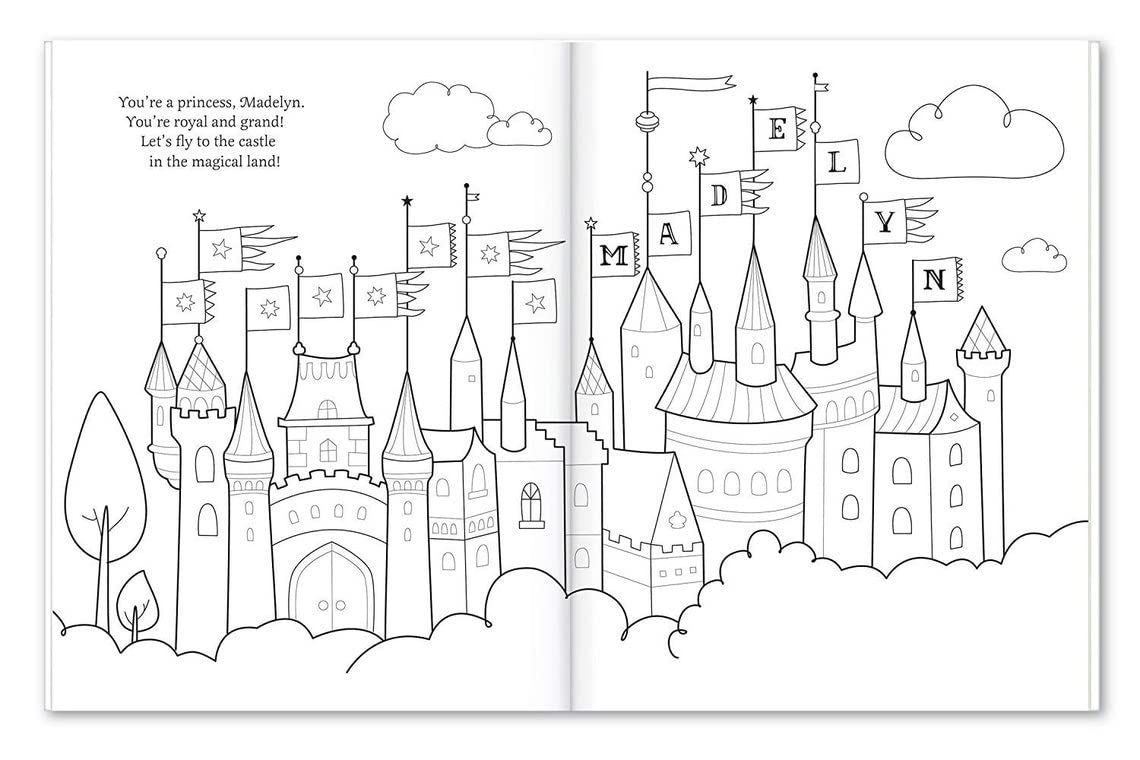 Personalized Coloring & Activity Book For Kids - I See Me! (Princess)