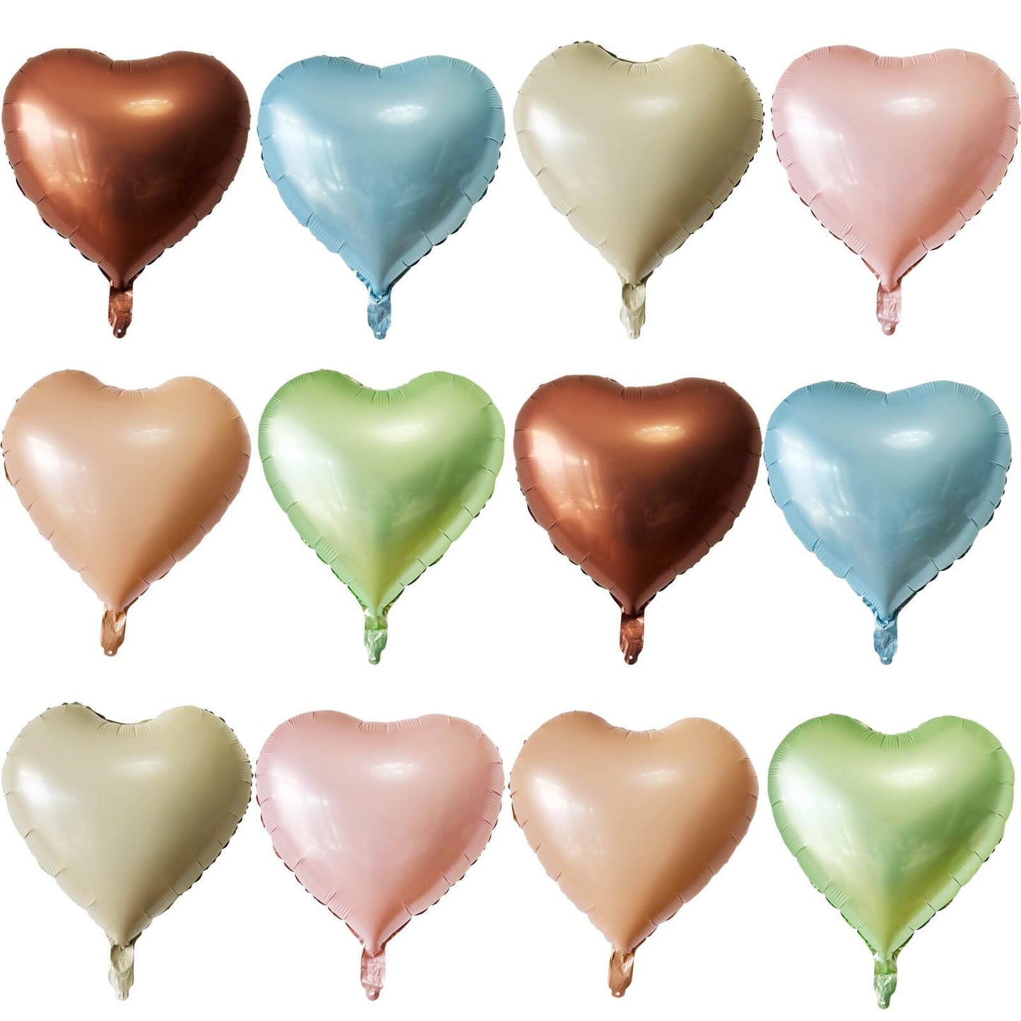 Retro Love Heart Shaped Balloons Pack Of 12,18 Inch Love Valentine Balloons Heart Romantic Balloons For Valentines Day Propose M