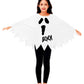 AOBUTE Girls White Ghost Poncho Kids Halloween Cute Cloak Cape Clothes White