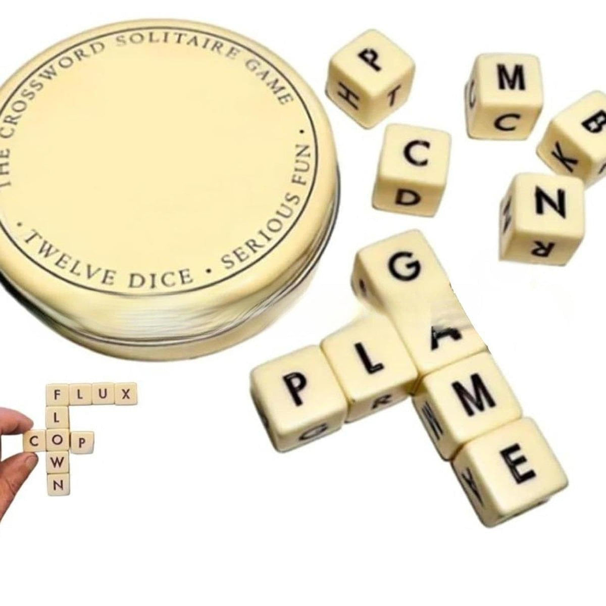 VISTORA Travel Crossword Solitaire Game Educational Word Puzzle Mind Exercise Dice