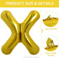 Toniful 40 Inch Large Gold Letter X Balloons Helium Balloons,Foil Mylar Big Balloons For Birthday Party Anniversary Supplies Dec