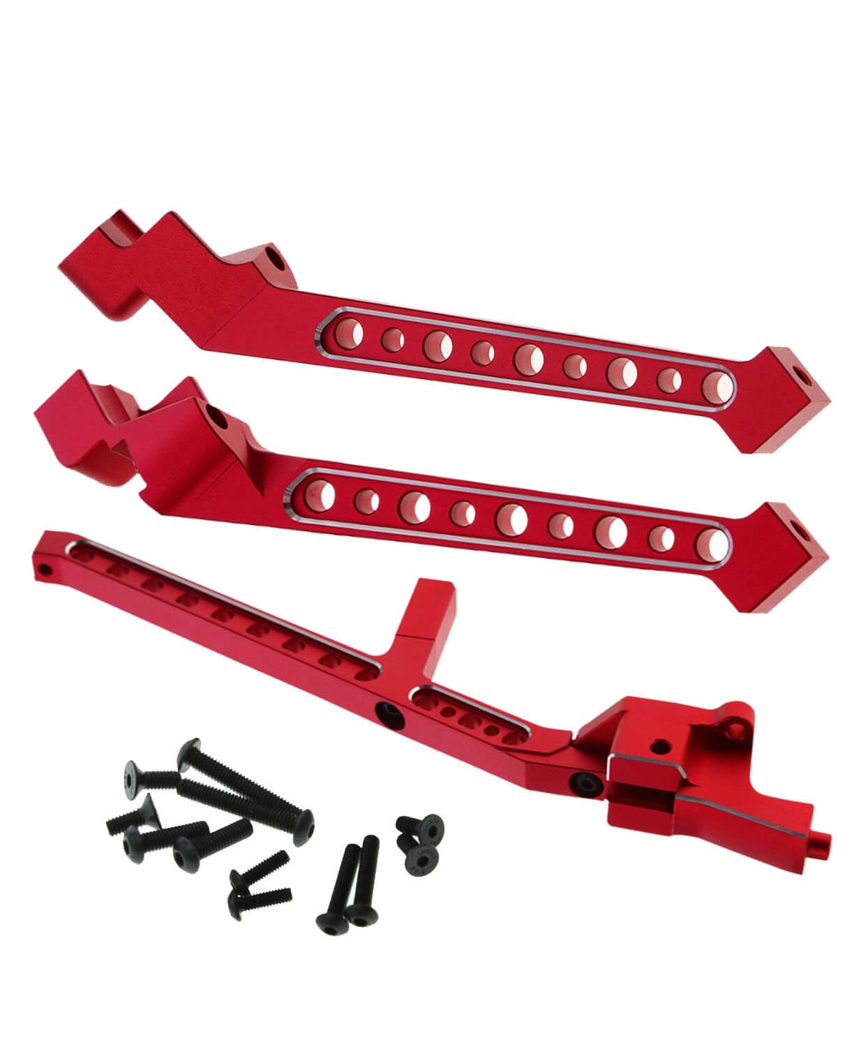 RCMYou Aluminum Rear Chassis Brace Upgrades Part for 1/8 Sledge 4WD #95076-4, 3pcs Alloy Rear Chassis Brace Hops up for Sledge M