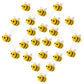 Cinpiuk 24 Set Felt Bees For Crafts, Wool Felt Bumble Bee Plush For Tiered Tray Decoration Party Favors Diy Craft Jewelry Access