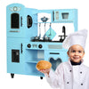TaoHFE Toy Kitchen, Blue Kids Kitchen Playset for Kids Ages 4-8 Boys Gift Girls Play Kitchen Sets for Kids Kitchen Playset with 