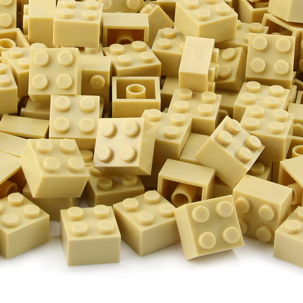 Feleph 2x2 Bricks Tan 400 Pieces Parts Classic Building Creative Play Blocks Set Toy Classic Accessories Creative Play Compatibl