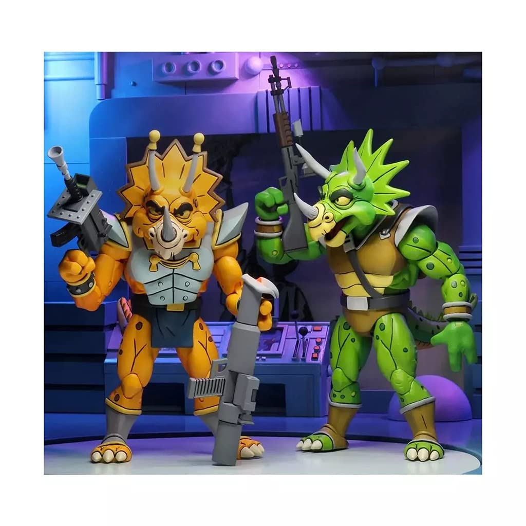 Neca 7' Tmnt Cartonn Captain Zarax & Zork 2 Pack Figure