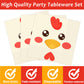 Gisgfim 96 Pcs Chicken Birthday Party Supplies Paper Plates Napkins Chicken Themed Party Birthday Decorations Favors For Kids Se