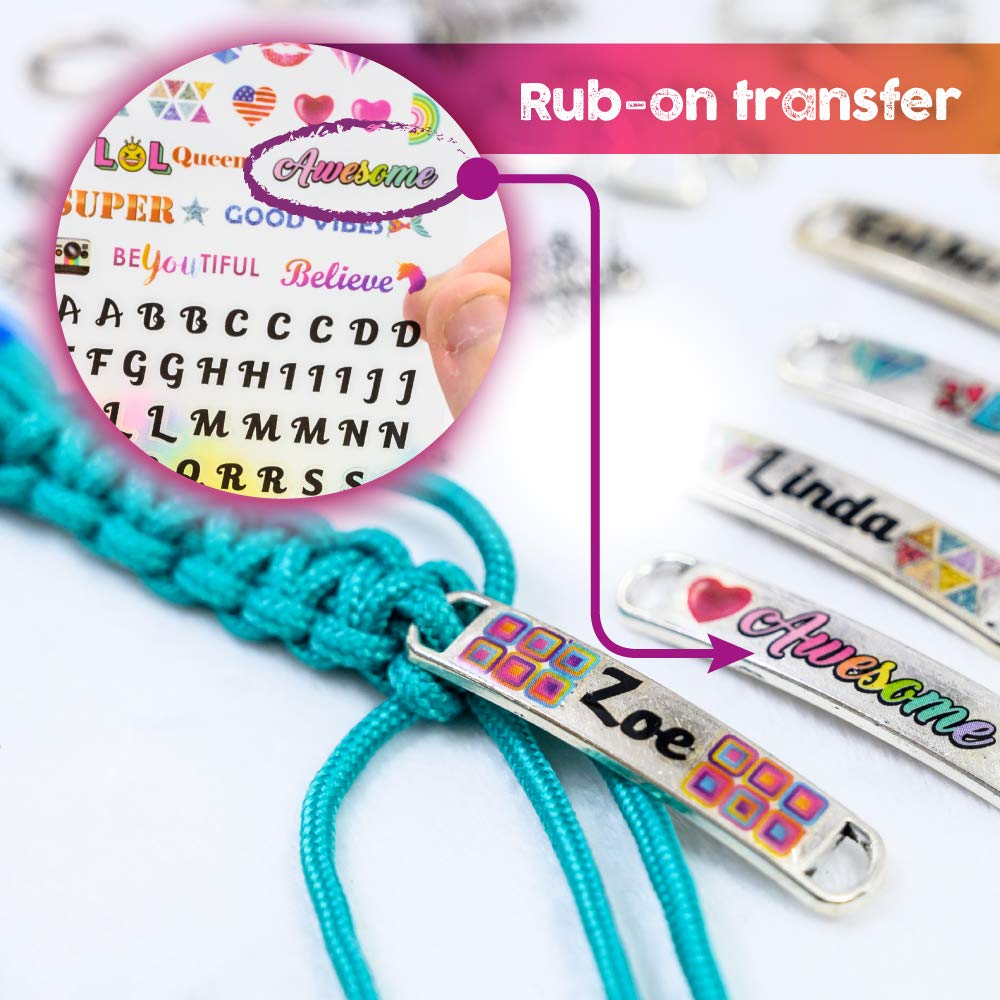 Paracord Bracelet Making Kit with Charms - Art & Craft Gift for Girls Age 8 9 10 11 12 & Teens 13 14 year old. Make Your Own Fri