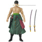 Bandai Anime Heroes Roronoa Zoro 17cm Figurine - Three Sword Style - Plastic - Zoro 3 Swords - Officially Licensed Children's Toy 4+