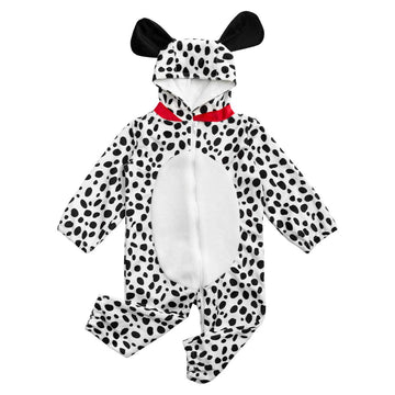 Hollyhome Baby Romper Dalmatian Puppy Onesize For Kids One Piece Dog Sleeping Wear Cosplay Costume For 6-12M