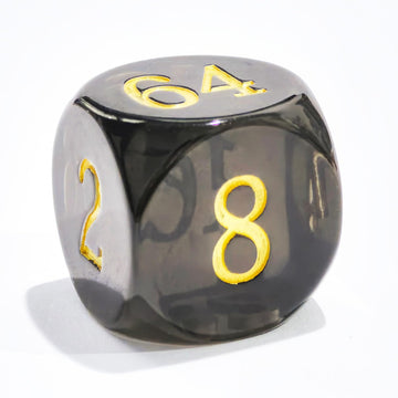 BESCON DICE Translucent Backgammon Doubling Cube 30MM - Smoke Resin Dice