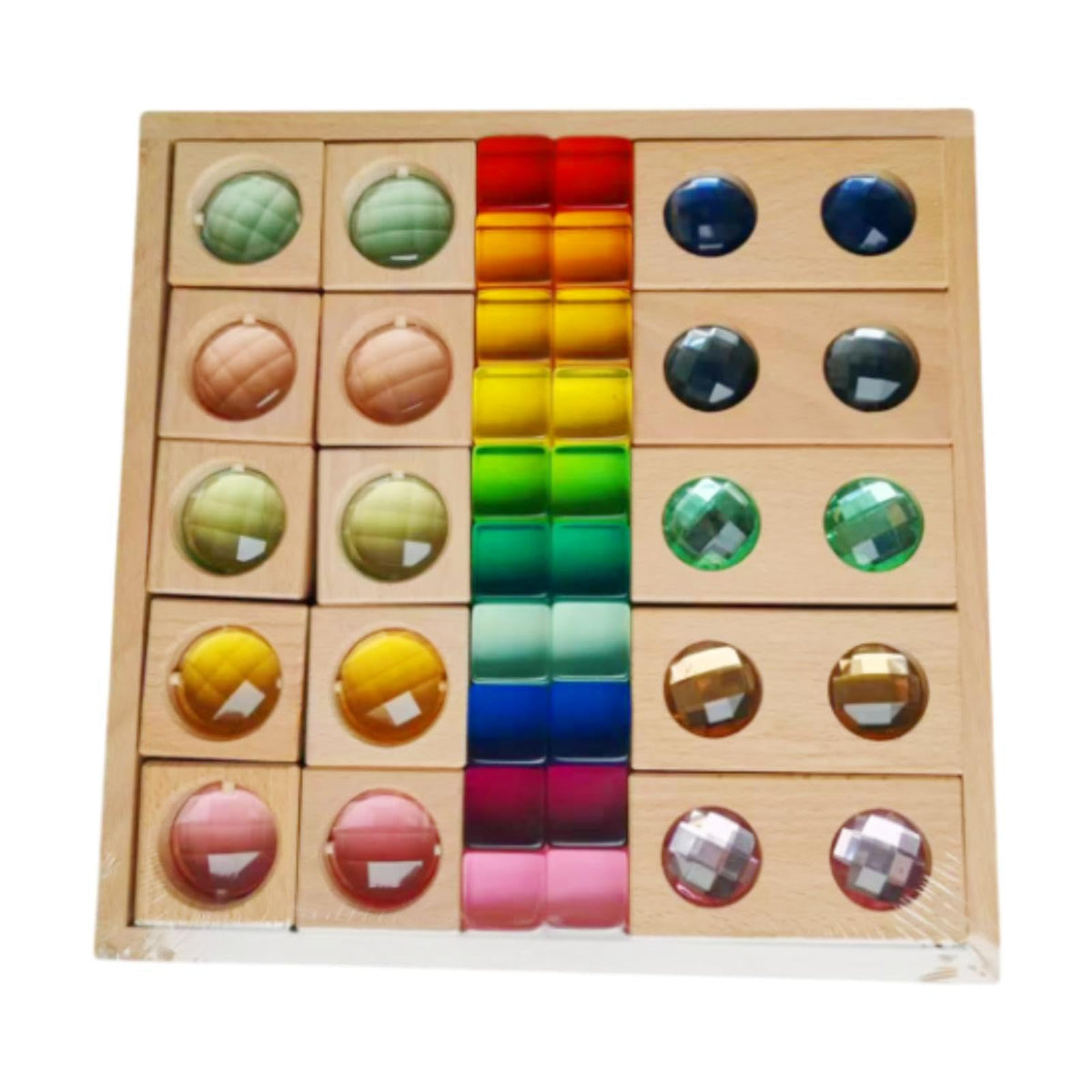 The Style Sutra Acrylic Wooden Blocks Set Sensory Building Cubes For Boys Girls Kids Holiday|Educational|Other Educational Toys