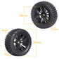 4Pcs 12mm Hex RC Wheels Tires Height 2.99 inch (76mm) for 1/10 On Road and 1/14 1/16 1/18 Scale Models Cars Truck Buggy with Foa