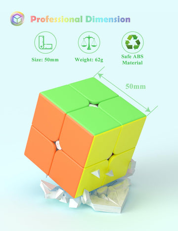 Roxenda 2X2X2 Speed Cube, 2 By 2 Magic Cube Smooth Puzzle Cube 50Mm (Stickerless)