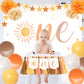 First Trip Around The Sun Set-Boho Sun 1St Birthday Party Decor With Sun Backdrop Banner, Balloons For Kids Birthday Party,Sun B