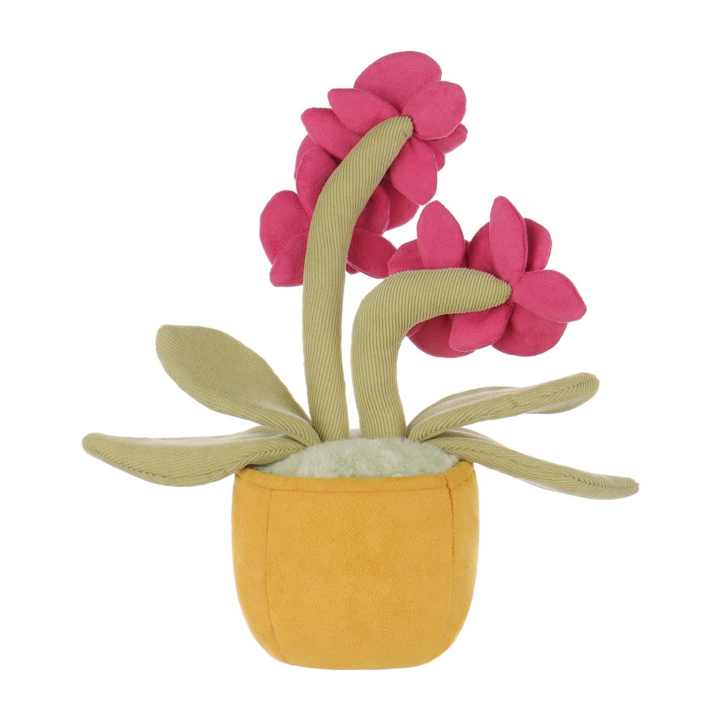 Apricot Lamb Potted Butterfly Orchid Plush Stuffed Flowers For Kids, Soft Cute Plushies Toys For Baby Girl And Boy, Fluffy Potte