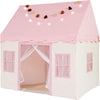 Large Kids Tent With Mat, Star Lights, Tissue Garland, Play Tent Indoor & Outdoor, Kids Play Tent For Girl & Boy Aged 3+, Kids Tent For Toddler, 52' X35' X 52' Play House With Windows, Washable, Pink