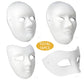 Lynkaye White Plain Masks,16 Pcs Diy Unpainted Masquerade Masks Craft Mardi Gras Dance Cosplay Party Mask Costume (Style A)