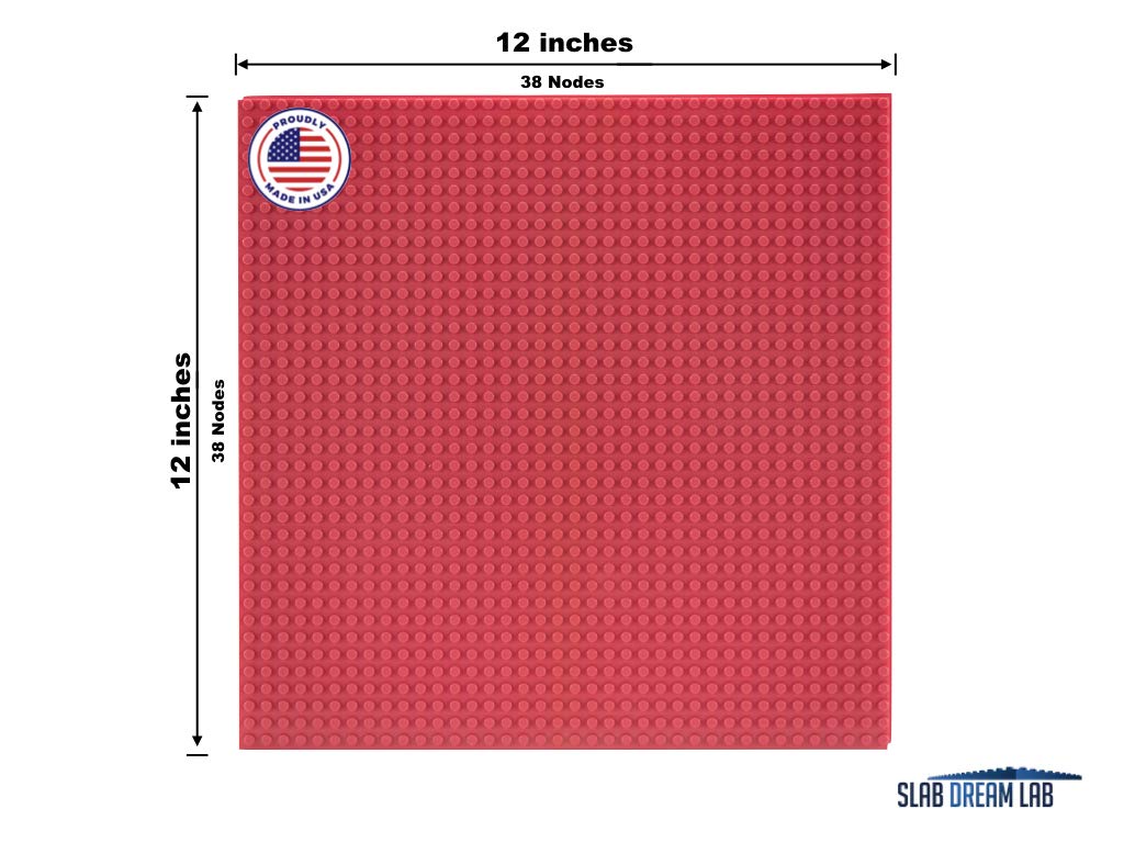 Slabdreamlab 12'X12' Slab Lite Baseplate For All Major Building Bricks And Blocks (Bright Pink, Single)